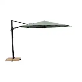 Mondawe - 11' Octagon Cantilever Patio Umbrella Black Frame - Spa