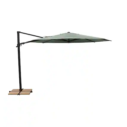 Front. Mondawe - 11' Octagon Cantilever Patio Umbrella Black Frame - Spa.