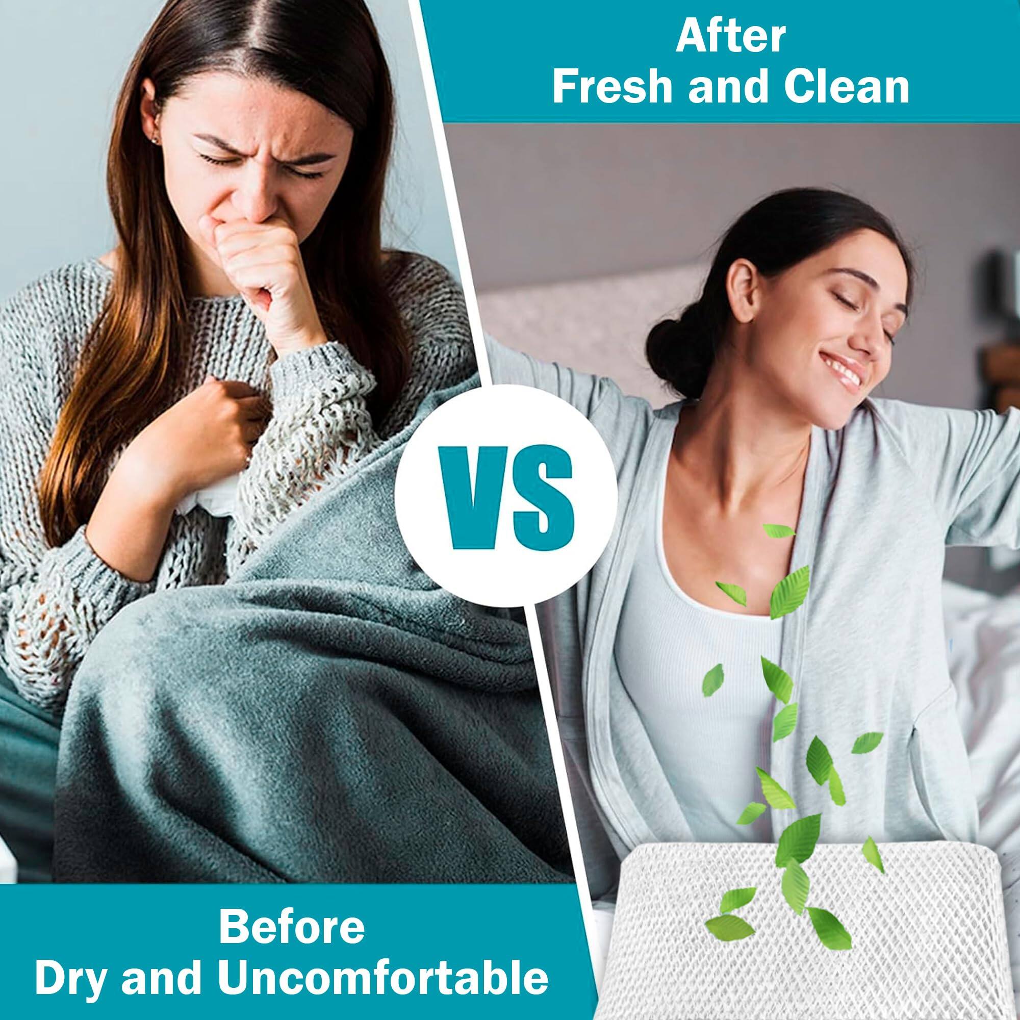 After Fresh and Clean  
VS  
Before Dry and Uncomfortable