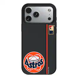 Keyscaper - MLB - Houston Astros 1977 Logo iPhone Magnetic Bump Case - 16 Plus - Black