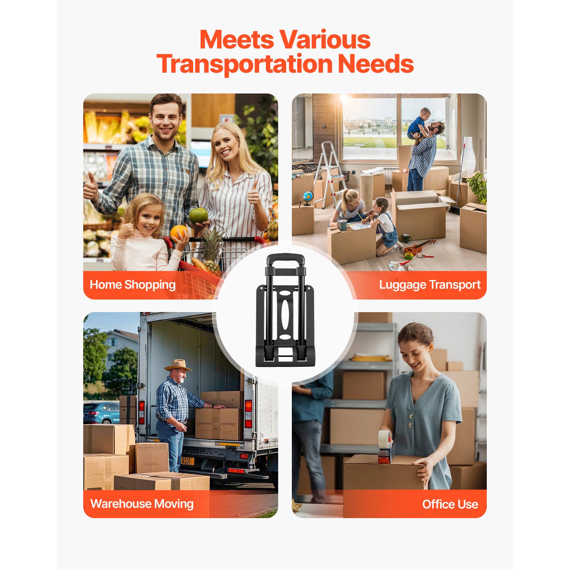 Meets Various Transportation Needs

- Home Shopping
- Luggage Transport
- Warehouse Moving
- Office Use