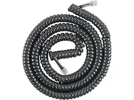 Power Gear - 76139 25' Coiled Telephone Line Cord - Black