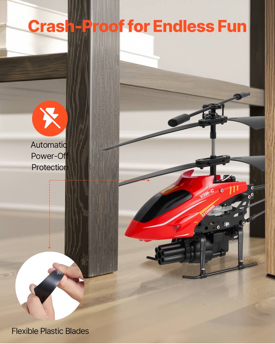 Flying Remote Control VEVOR RC Helicopter, 2.4GHz Flying Remote Control Helicopter with ...