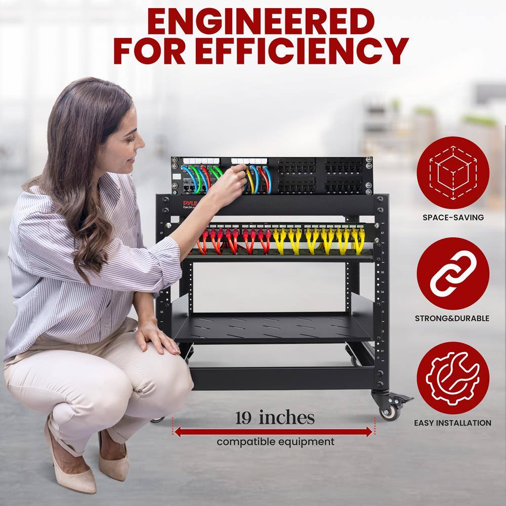 ENGINEERED FOR EFFICIENCY

- PYLE SPACE-SAVING
- STRONG & DURABLE
- 19 inches compatible equipment
- EASY INSTALLATION