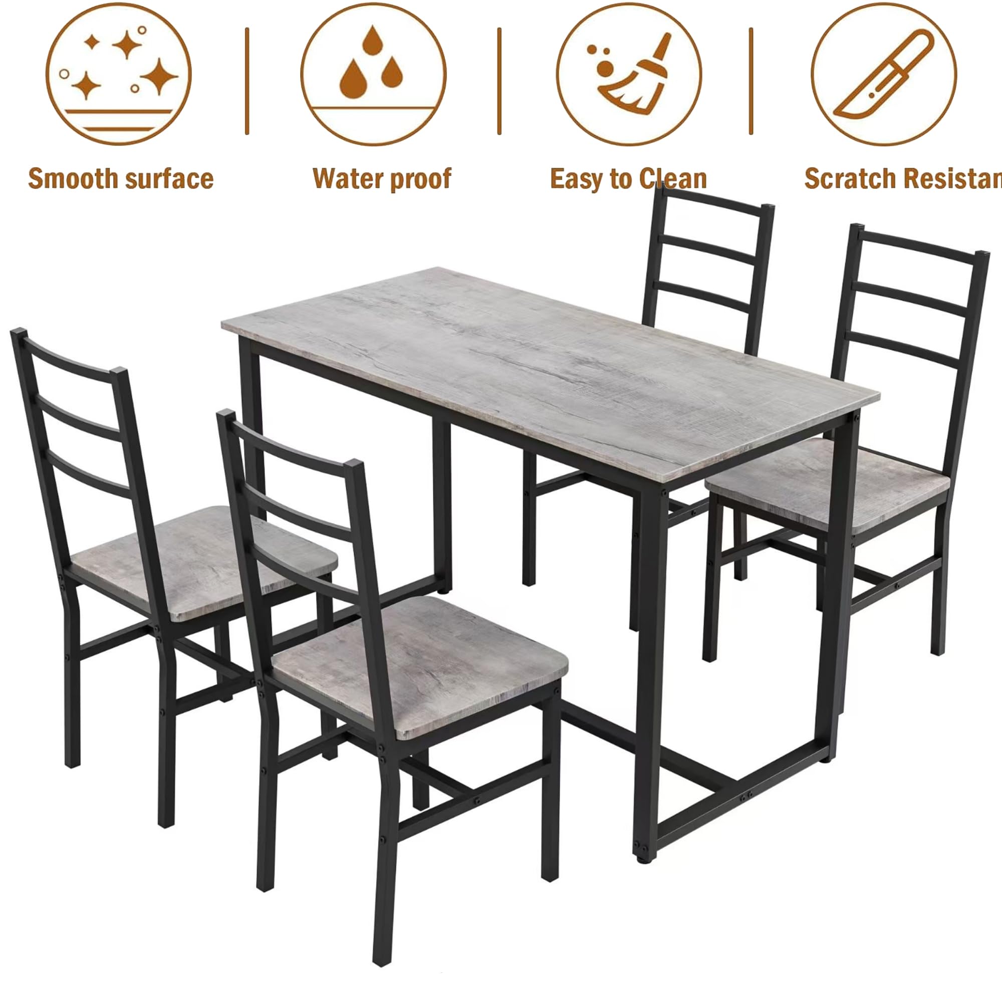 Smooth surface  
Water proof  
Easy to Clean  
Scratch Resistant