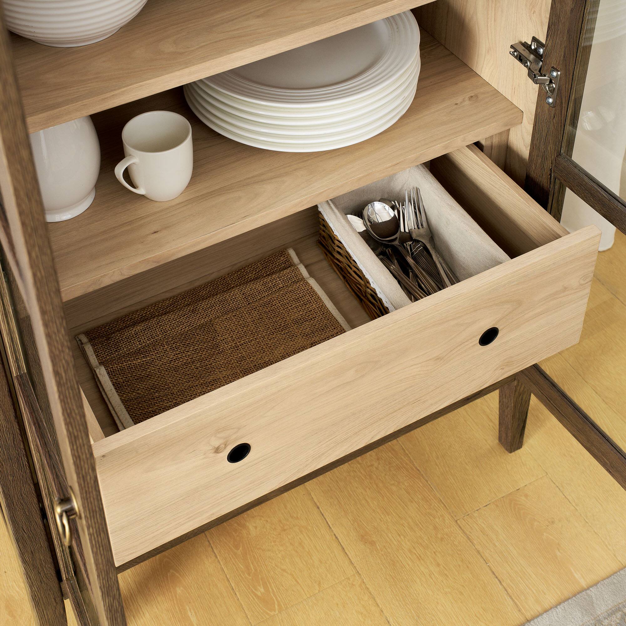 Alt View 2. Modway - Nolan Tall Arched Storage Display Cabinet by Modway - Walnut Hickory.