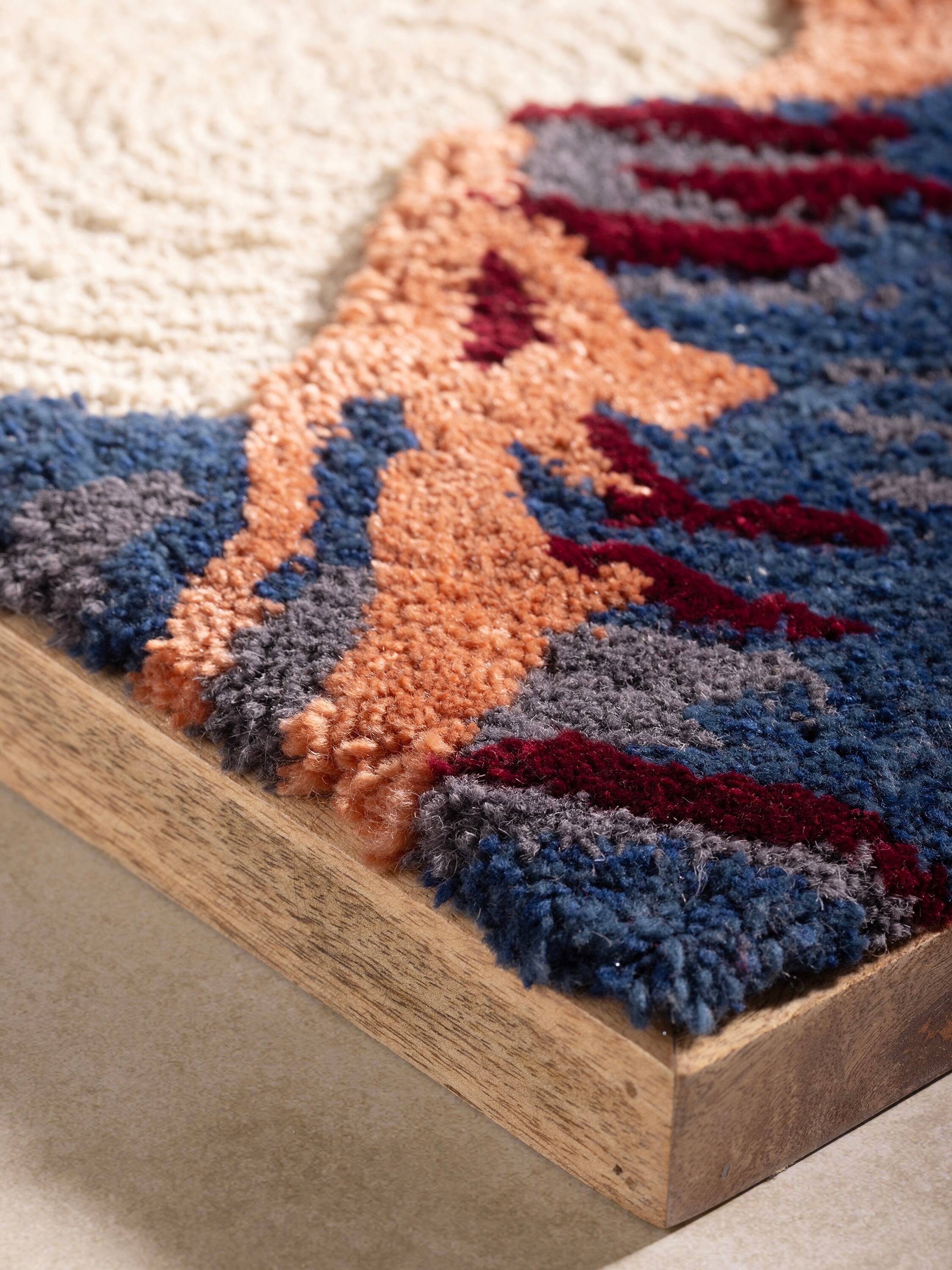 Angle. GAURI KOHLI - Jhansi Tufted Wall Art - Multicolored.