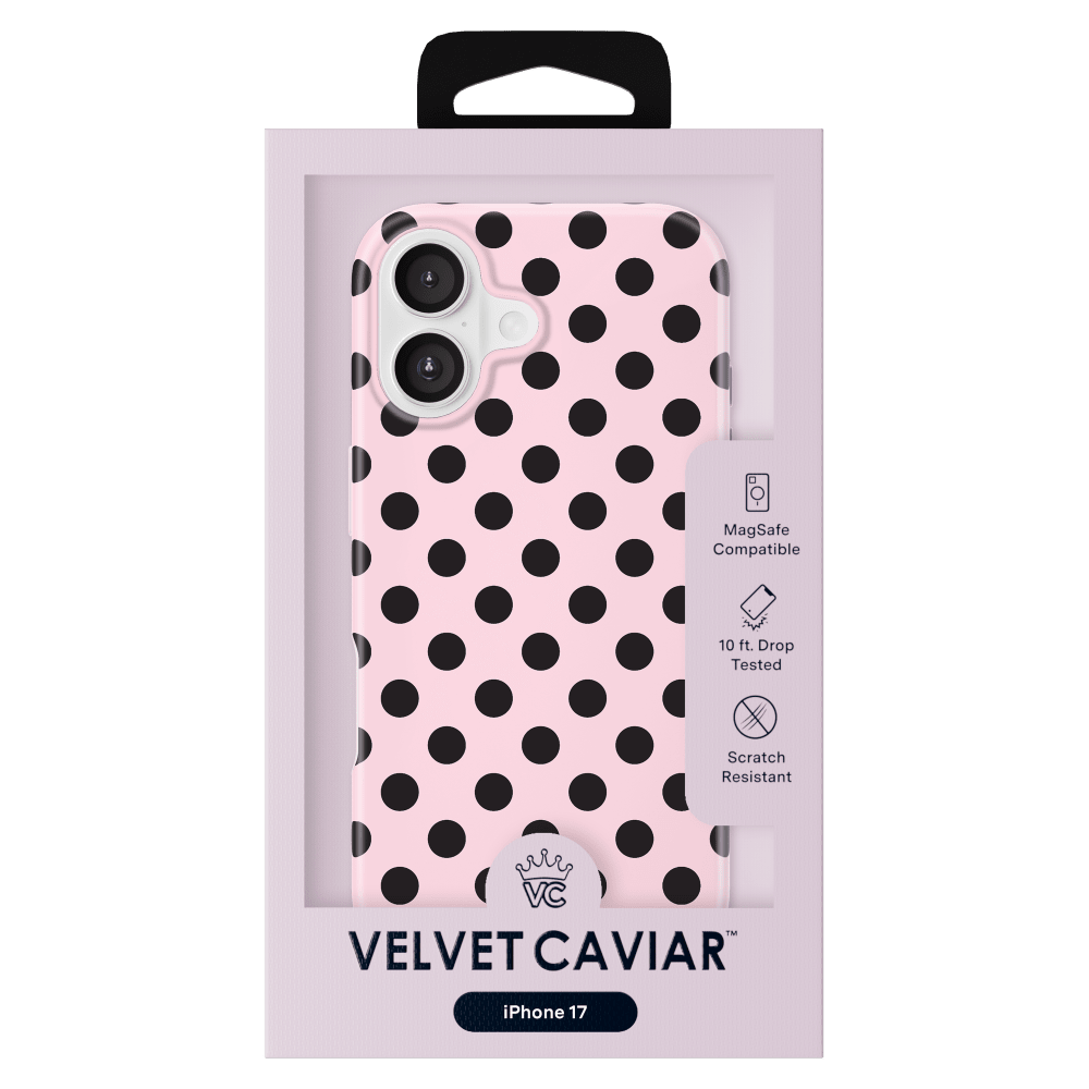 MagSafe Compatible  
10 ft. Drop Tested  
Scratch Resistant  
VC VELVET CAVIAR  
iPhone 17