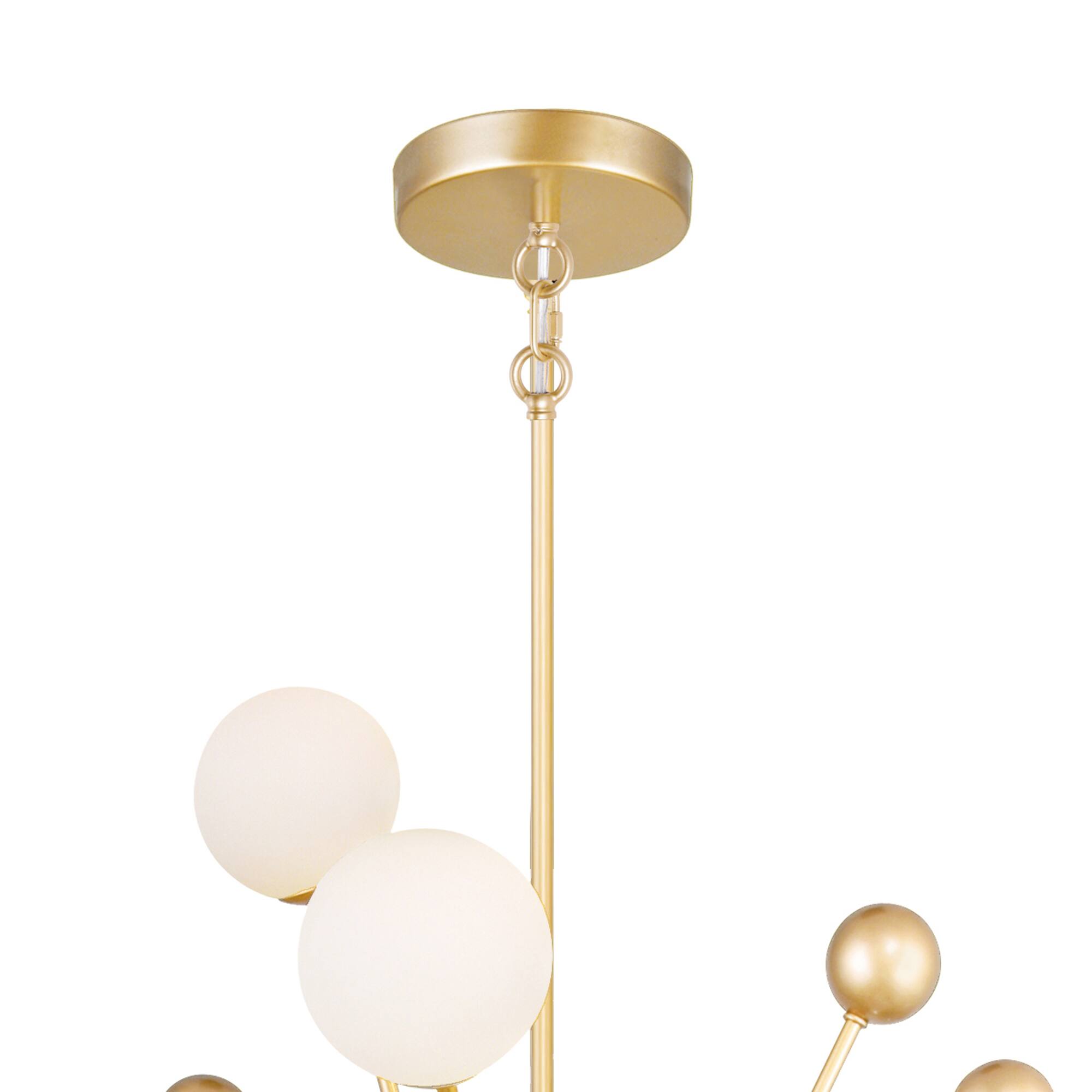 Alt View 1. CWI Lighting - Element 17 Light Chandelier With Sun Gold Finish - Sun Gold.