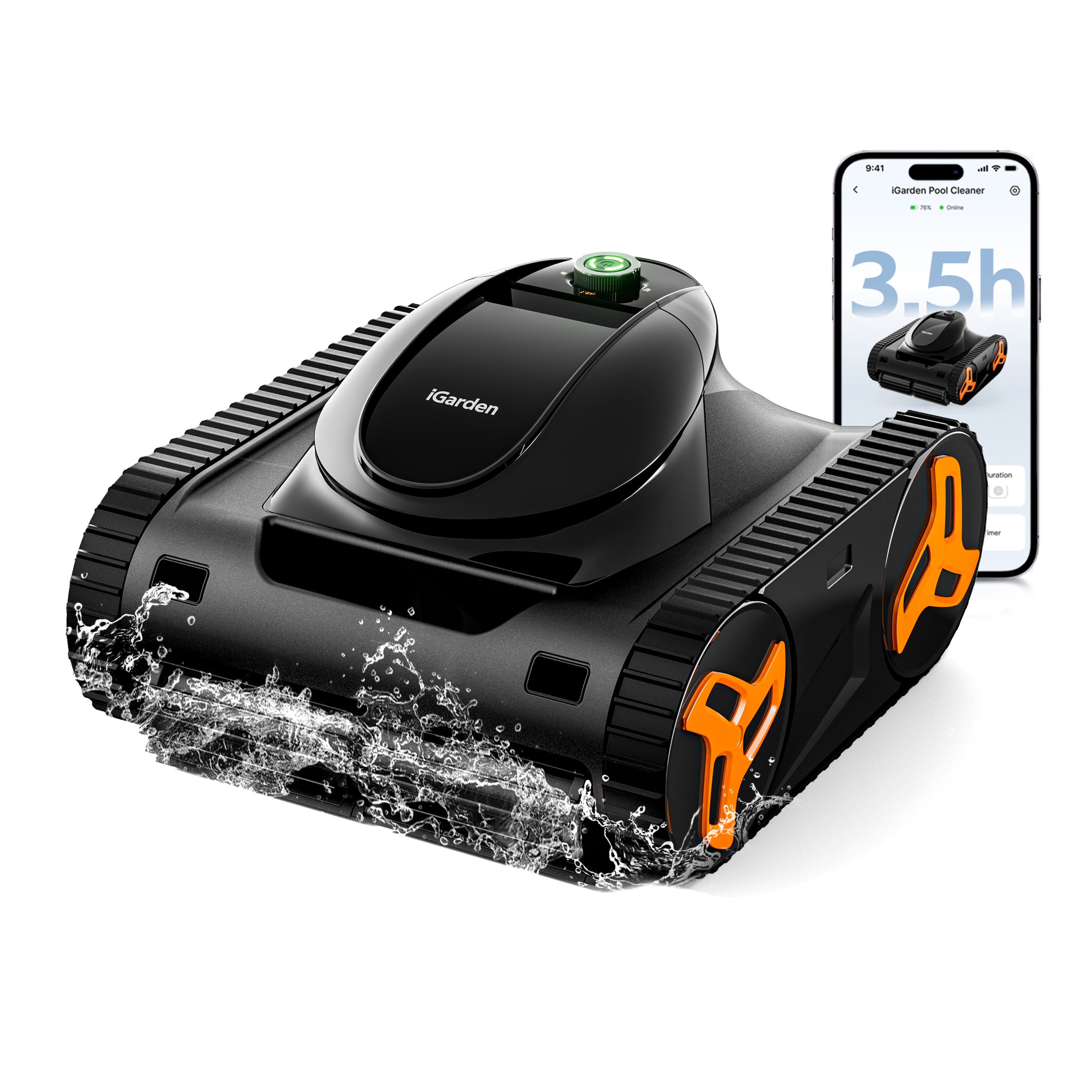 (2026 NEW) iGarden Robotic Pool Cleaner KN Series, Smart 3D Navigation,  210 Min Runtime