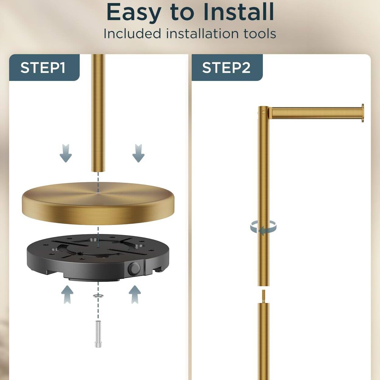 Easy to Install  
Included installation tools  

STEP1  
STEP2