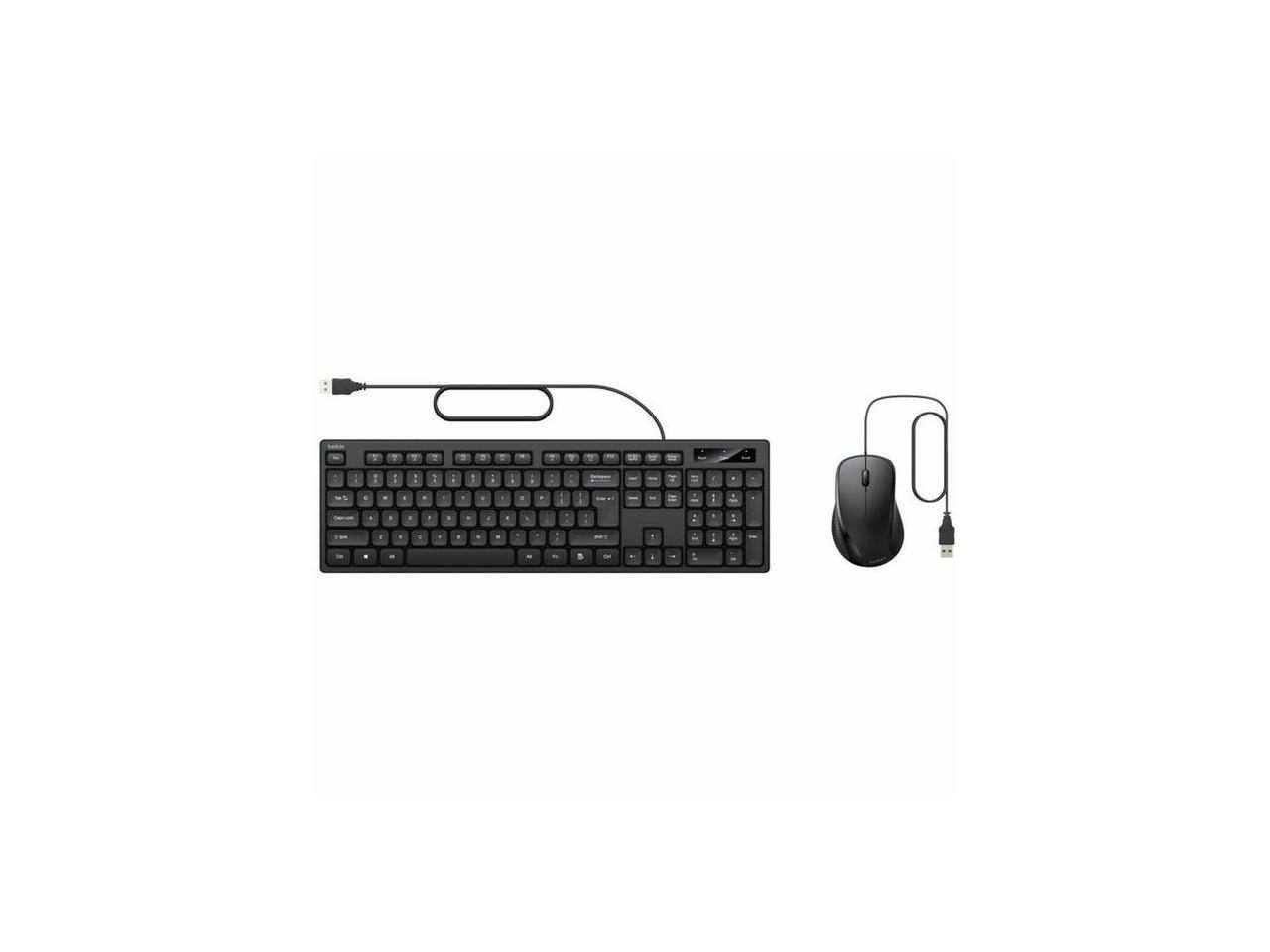 Alt View 7. Belkin - Belkin Connect Wired Keyboard & Mouse Combo - Ergonomic USB Set for Home/Office - Black - Black.