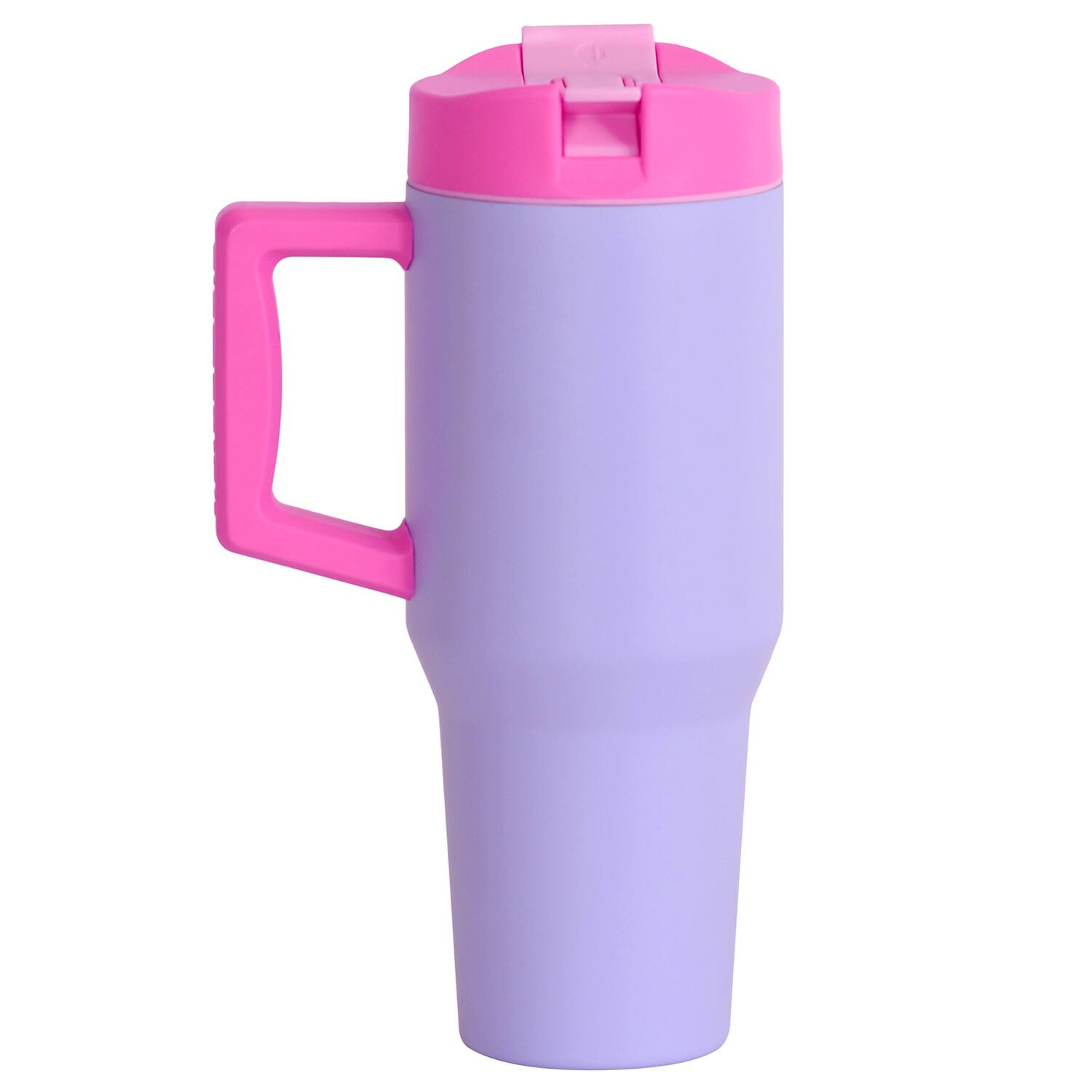 Angle. Elemental - Commuter Stainless Steel Tumbler 32 Oz - Lilac Tie Dye.