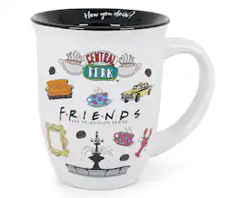 Silver Buffalo - Friends Icons Wide Rim Latte Mug | Holds 16 Ounces - White