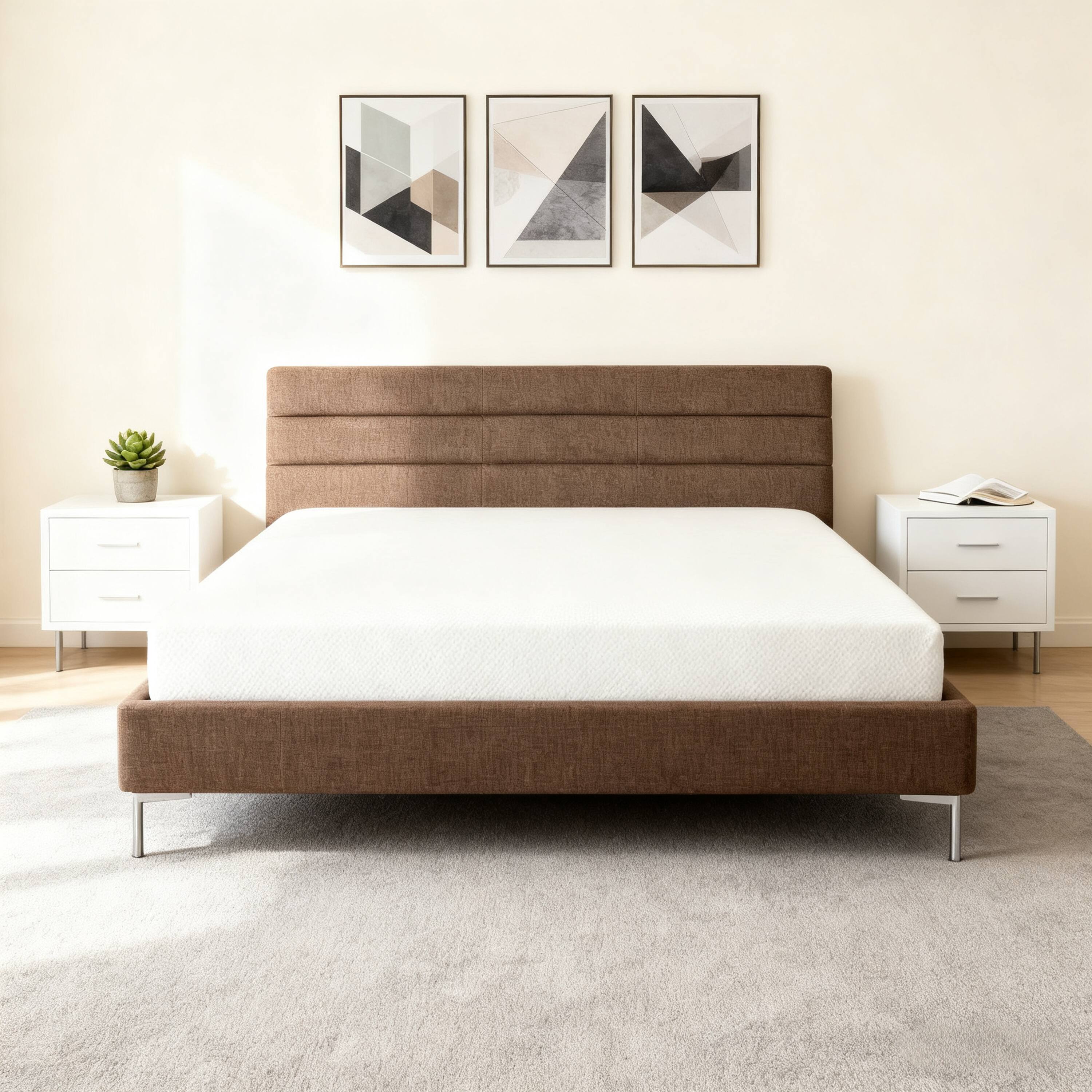 Alt View 1. Ecooso - 8" Twin Green Tea Memory Foam Mattress in a Box, Fiberglass-Free, Bed Frame Not Included - White.
