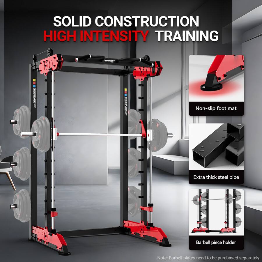 SOLID CONSTRUCTION HIGH INTENSITY TRAINING

- Non-slip foot mat
- Extra thick steel pipe
- Barbell piece holder

Note: Barbell plates need to be purchased separately.