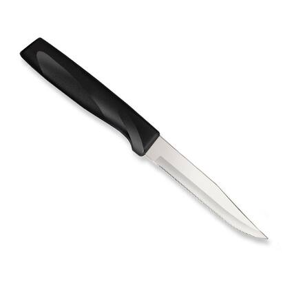 Front. Rada - Cutlery 3.875-Inch Serrated Steak Knife Anthem Wave Handle - Black.
