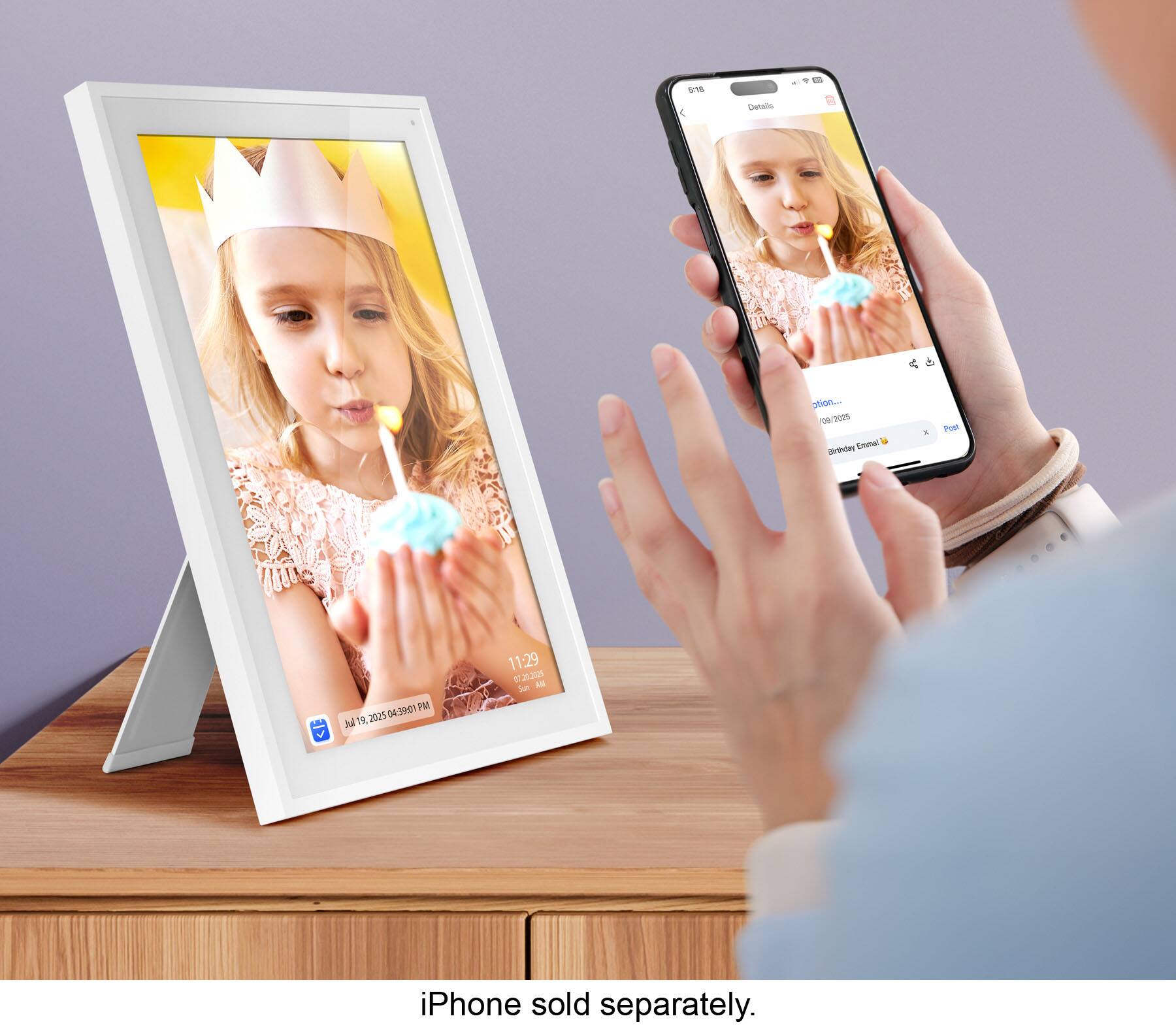5:10
Details
otion... OWN notes Kommal Birthday

Post
oddo
G
04:32:01 PM Sun 19. 2025
11:29 at 7.20.2025 Sassi AM
iPhone sold separately.