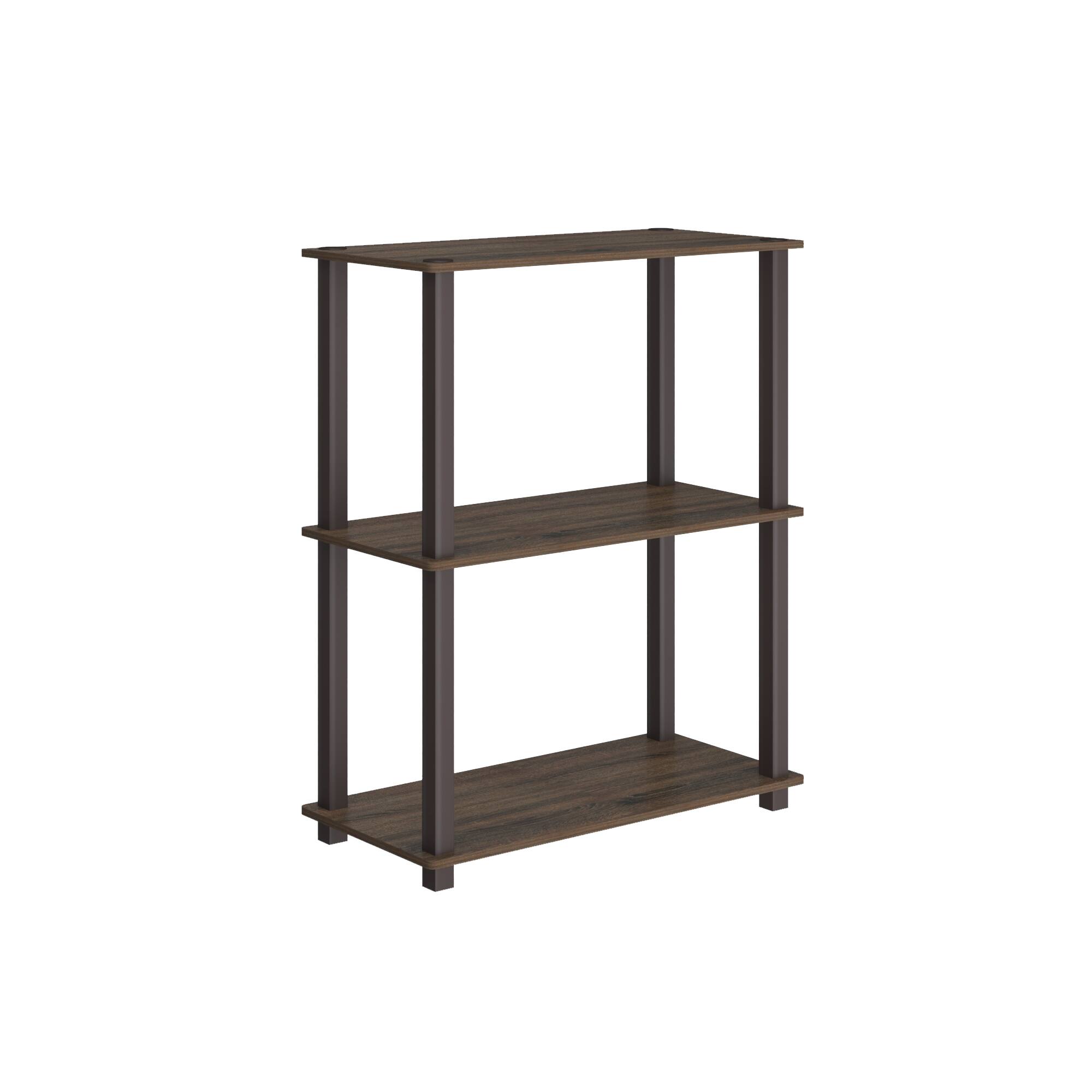 Alt View 8. HOMLUX - 3-Tier 29.6" Corner Shelf Open Shelves for Display for Living Room and Office Organization Walnut - Walnut.