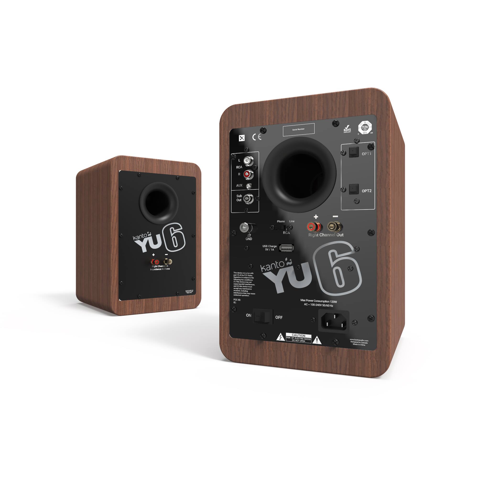 Kanto YU6 200W Powered Bookshelf Speakers with Bluetooth