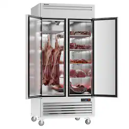 Coolski - 40 in. 35 cu. ft. Auto / Cycle Defrost Commercial Freezer Reach in 2 Door Upright Freezer - Stainless Steel