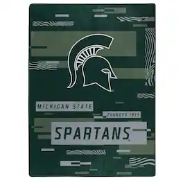 Northwest - Michigan State Spartans 50" x 60" Digitize Raschel Throw Blanket - Green