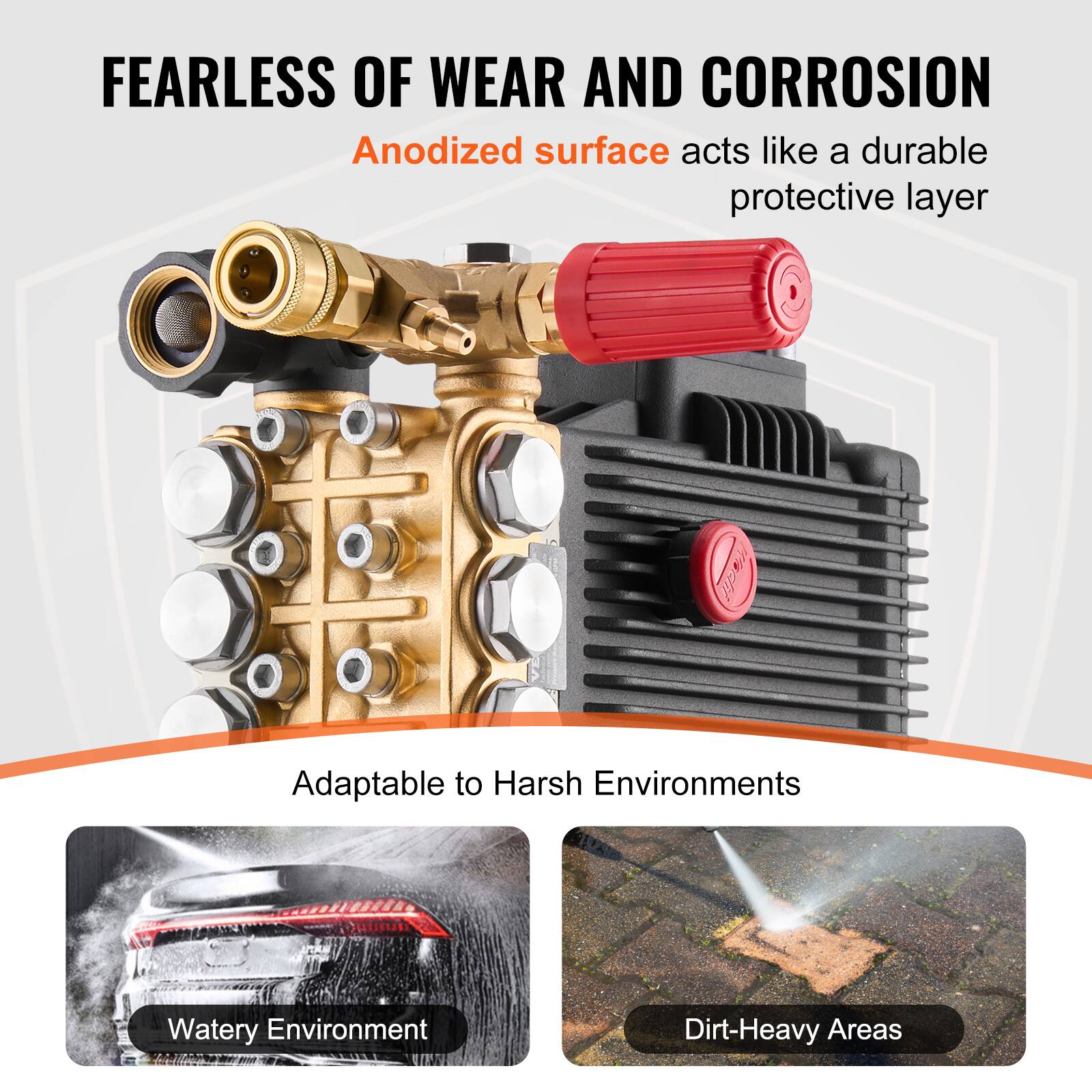 FEARLESS OF WEAR AND CORROSION

Anodized surface acts like a durable protective layer

Adaptable to Harsh Environments

Watery Environment

Dirt-Heavy Areas