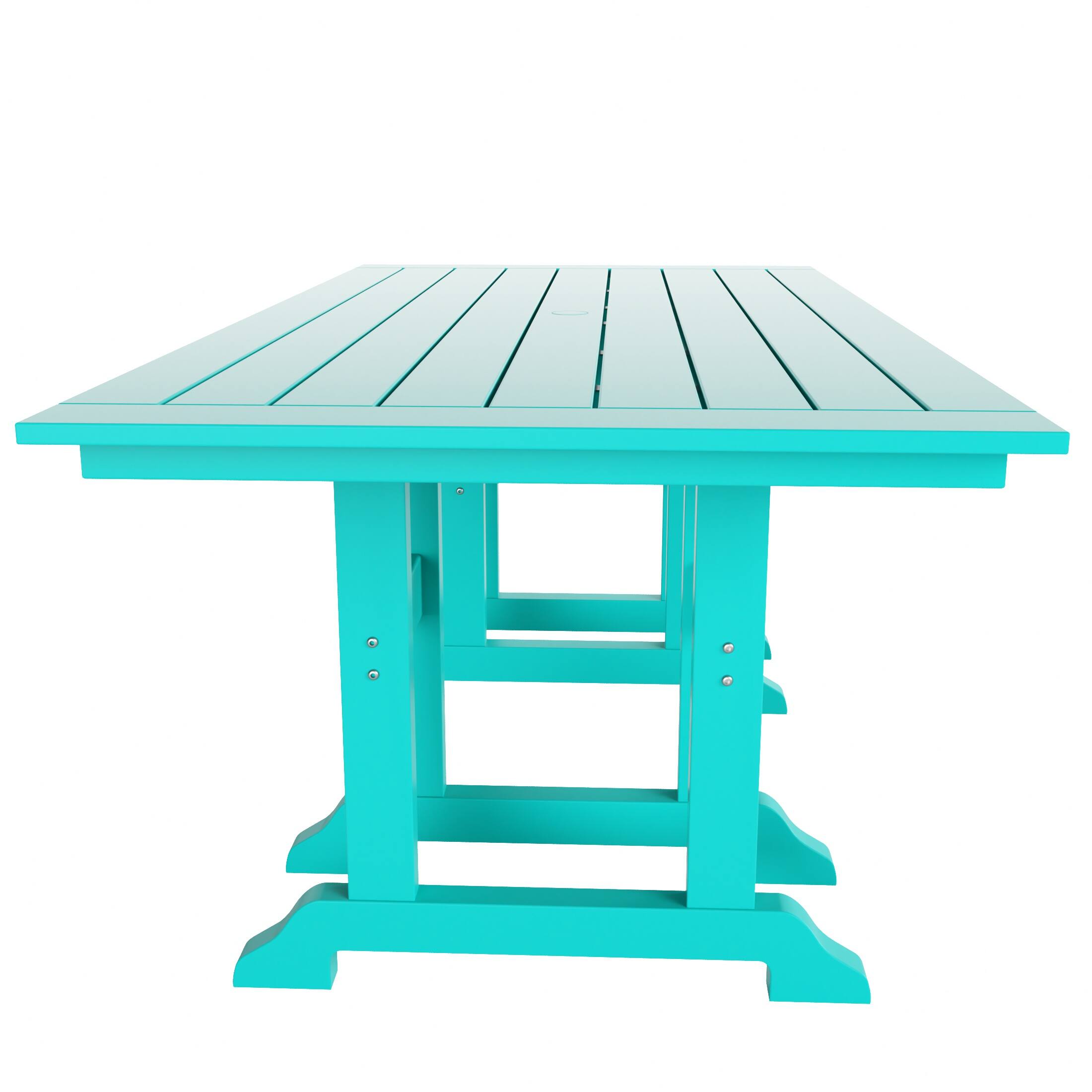 Back. WestinTrends - WestinTrends Malibu 71" Outdoor Patio Dining Table - Turquoise.