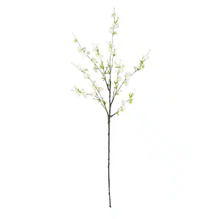 Front. BreeBe - 38" Cherry Blossom Artificial Flower (Set of 6) - White.