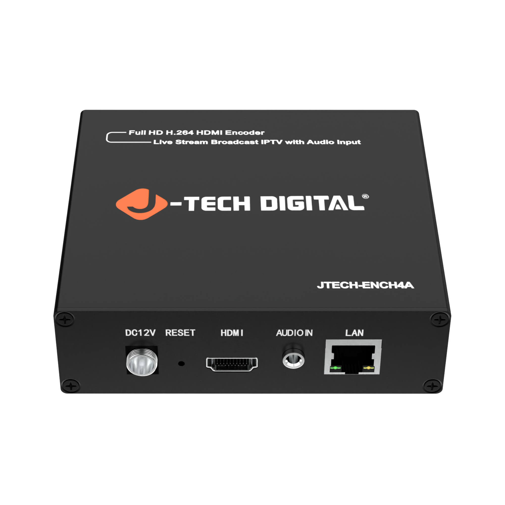 J-Tech Digital - 1080P 60Hz HDMI H.264 Encoder Livestream with Audio Embedding - Black
