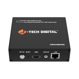 J-Tech Digital - 1080P 60Hz HDMI H.264 Encoder Livestream with Audio Embedding - Black