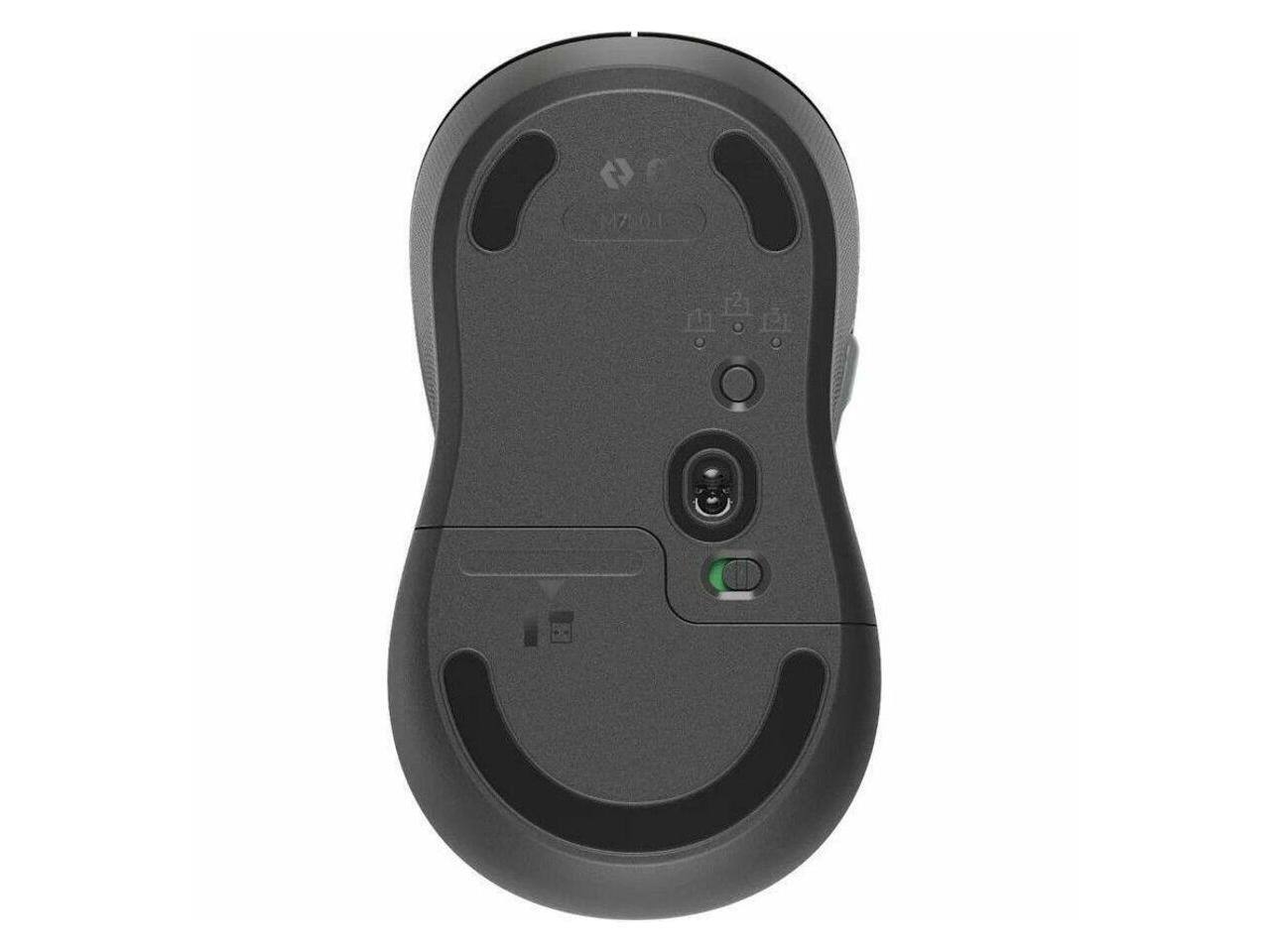 Alt View 3. Logitech - Logitech M750 L Mouse - Optical, Wireless, Bluetooth, 2000 dpi, 6 Buttons, Graphite - Graphite.