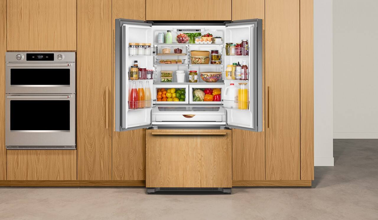 Alt View 13. KitchenAid - 36" wide 22 cu. ft. Panel-Ready (not included) Counter-Depth French Door Refrigerator with Internal Water Dispenser - Panel Ready.