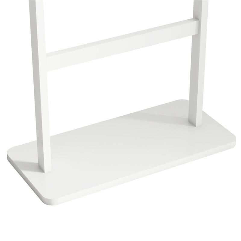 Alt View 4. ALEXOUN - Solid Wood Coat Rack - 23.6" x 11" x 70.8", Stylish Design, Suitable for Bedroom,Entrance,Living Room,Wood Finish - White.