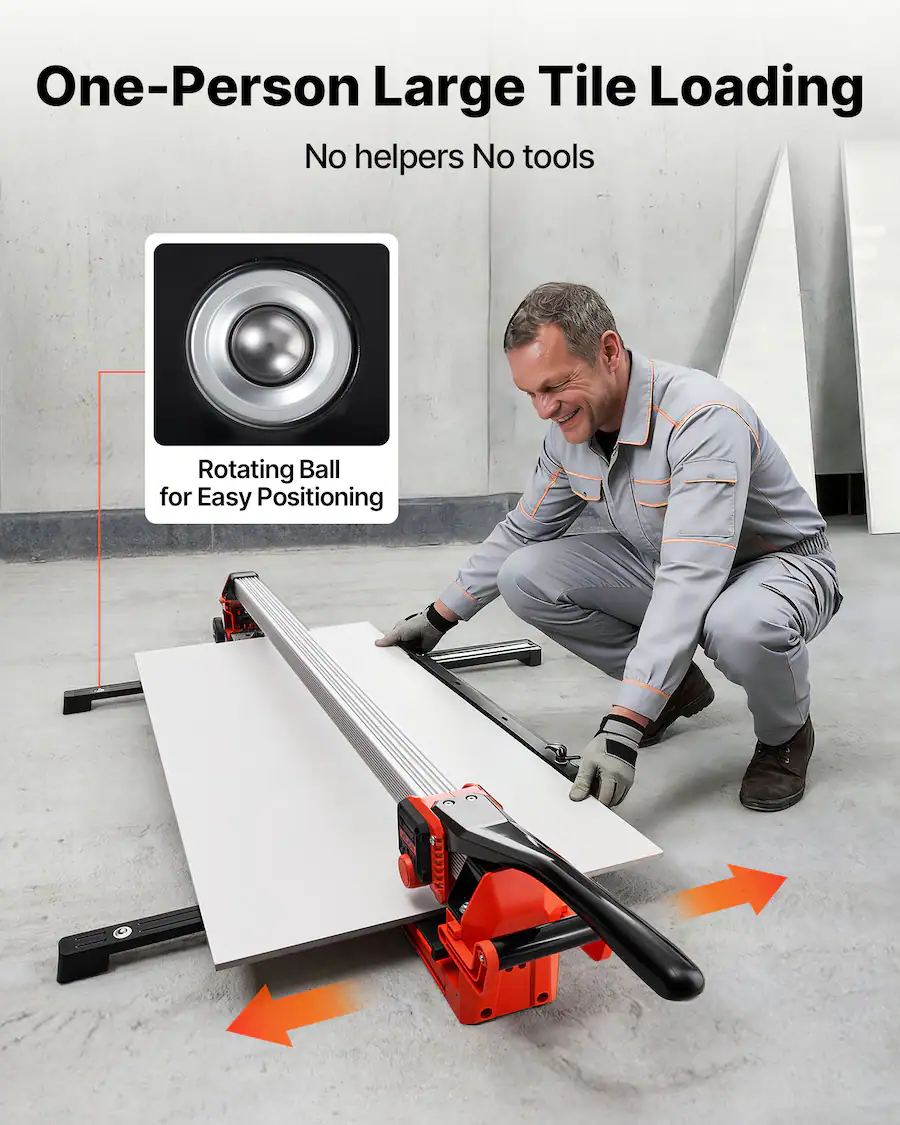 VEVOR 47.2 Inch Manual Tile Cutter, Upgraded Rail and Sliding Head ...