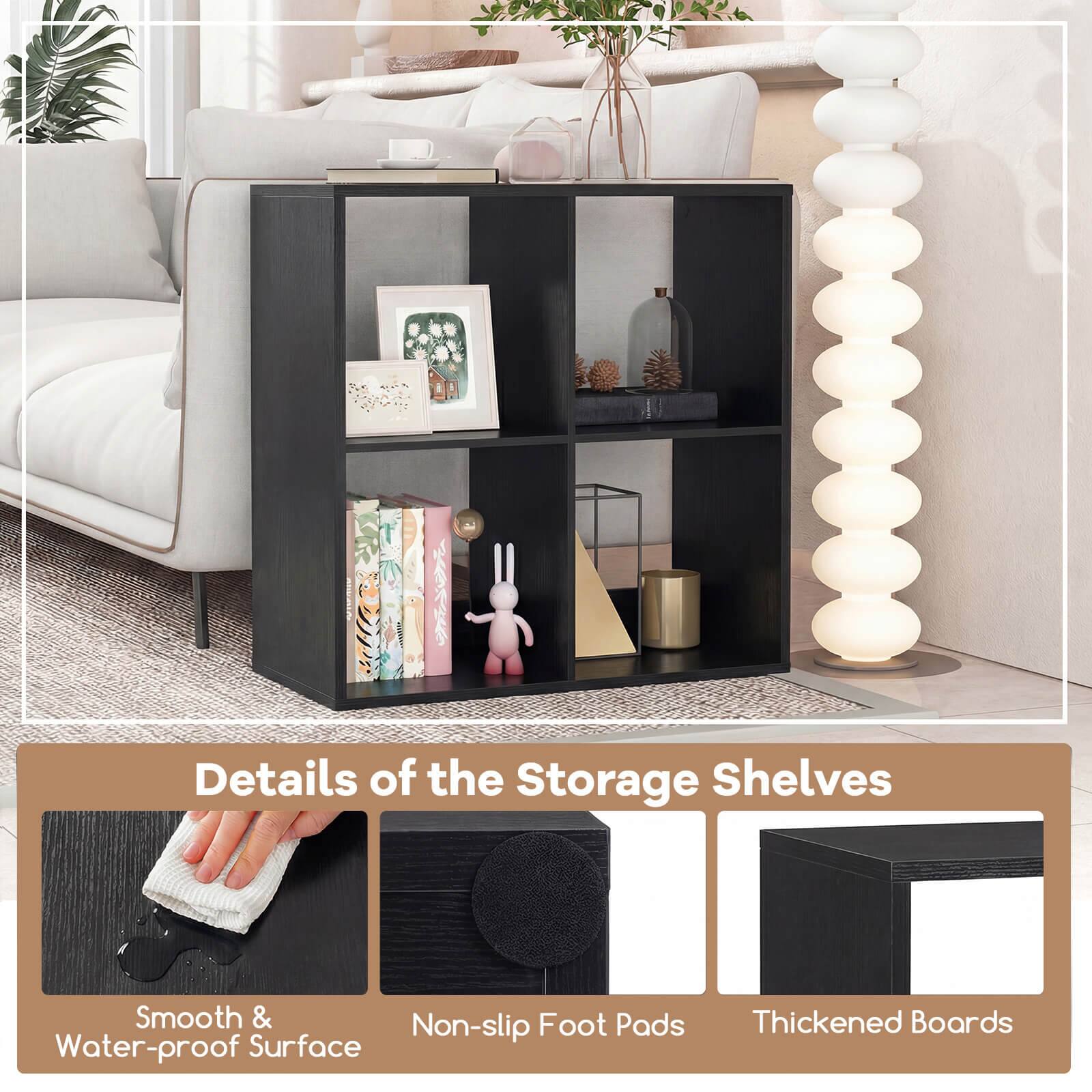 Details of the Storage Shelves

- Smooth & Water-proof Surface
- Non-slip Foot Pads
- Thickened Boards
