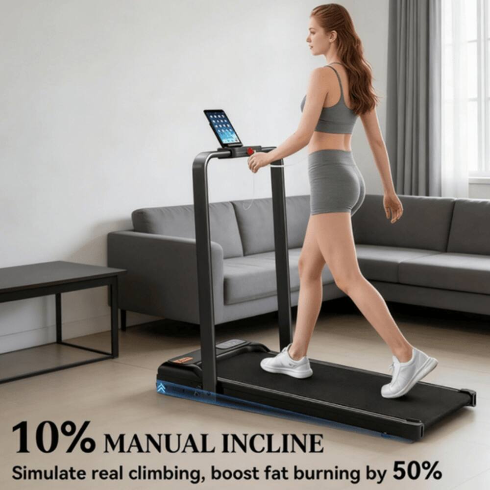 10% MANUAL INCLINE  
Simulate real climbing, boost fat burning by 50%