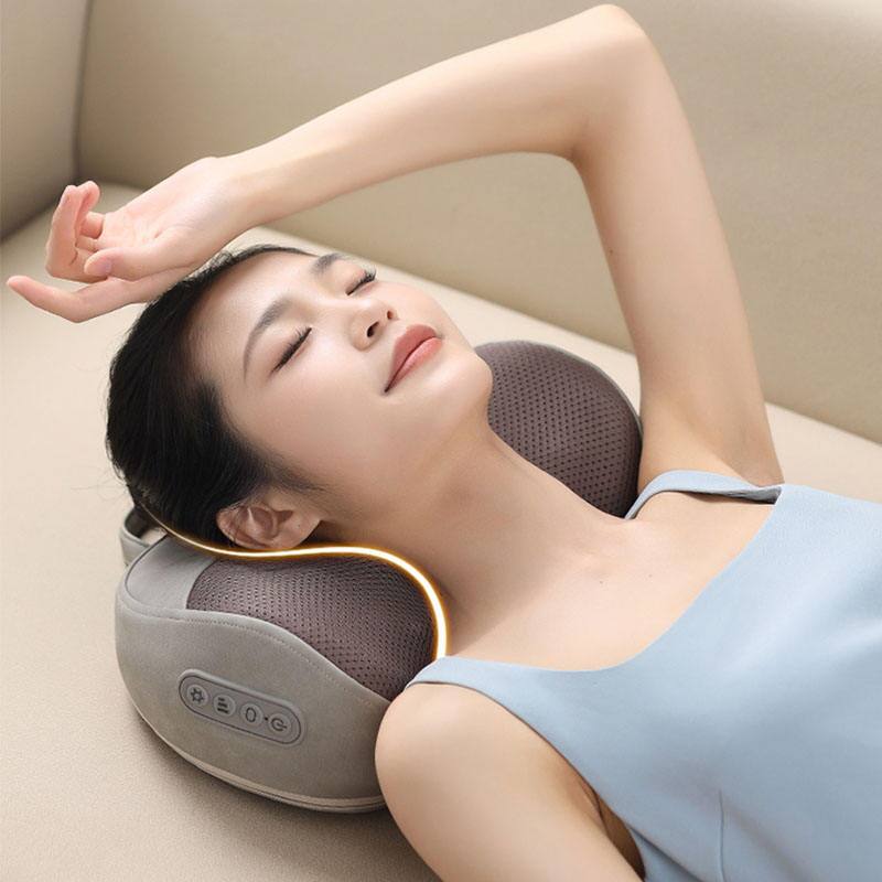 Alt View 1. Cluzine - Multifunctional Cervical Massage Pillow & Back Massager with Kneading for Full Body Relaxation.