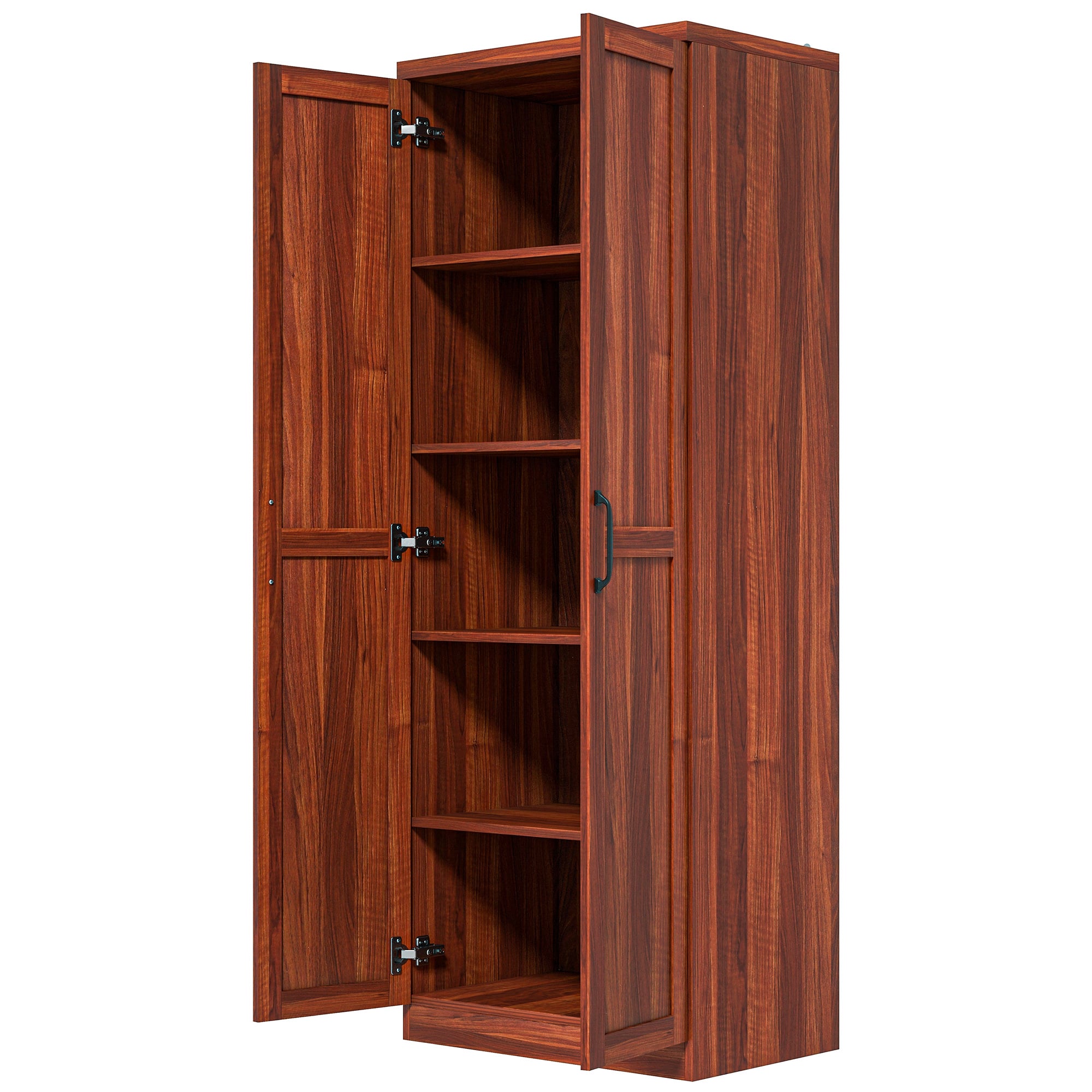 Homcom - Kitchen Pantry Storage Cabinet with Doors and Shelves - Tan