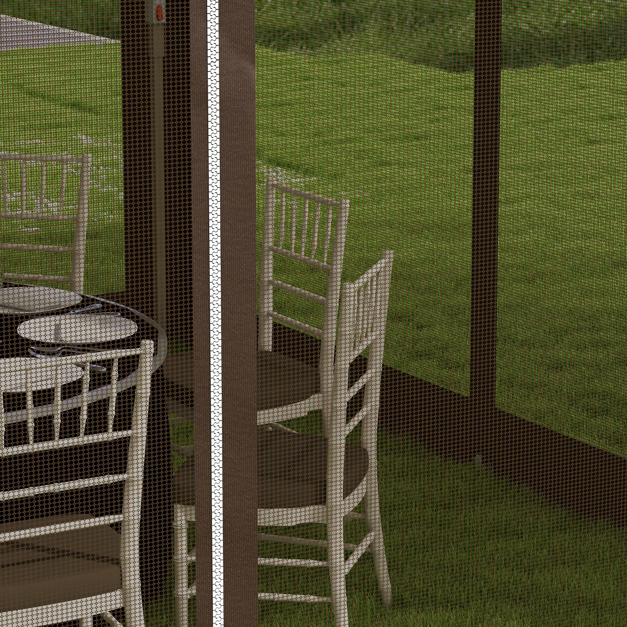 Alt View 8. Outsunny - 12' x 12' Pop Up Canopy Tent with Netting and Carry Bag, Instant Sun Shelter with 137 sq.ft Shade, Tents for Parties - Dark Brown.