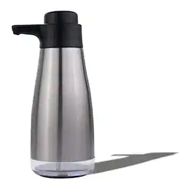 Dapper Styles - 15fl oz Stainless Liquid Soap Dispenser For Dish And Hand - Brushed Stainless Steel Finish-15 oz