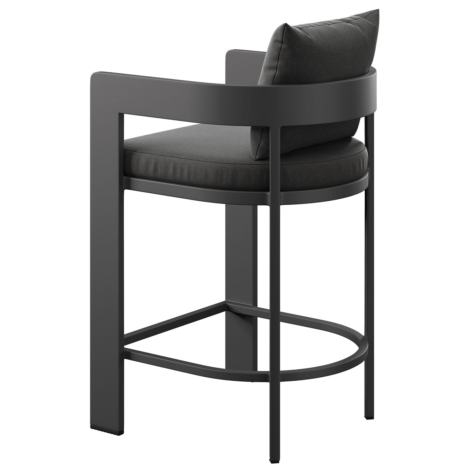 Alt View 3. Modway - Tahoe Outdoor Patio Aluminum Counter Stool by Modway - Charcoal.