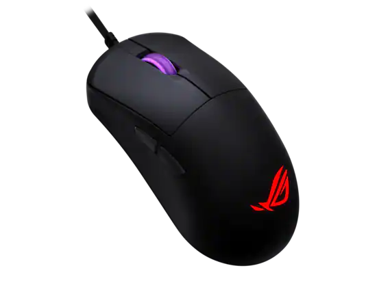 Front. ASUS - ASUS ROG Harpe Mini Core Mouse - Wired, 12K DPI, 52g, Right-Handed, Compact, Black - Black.