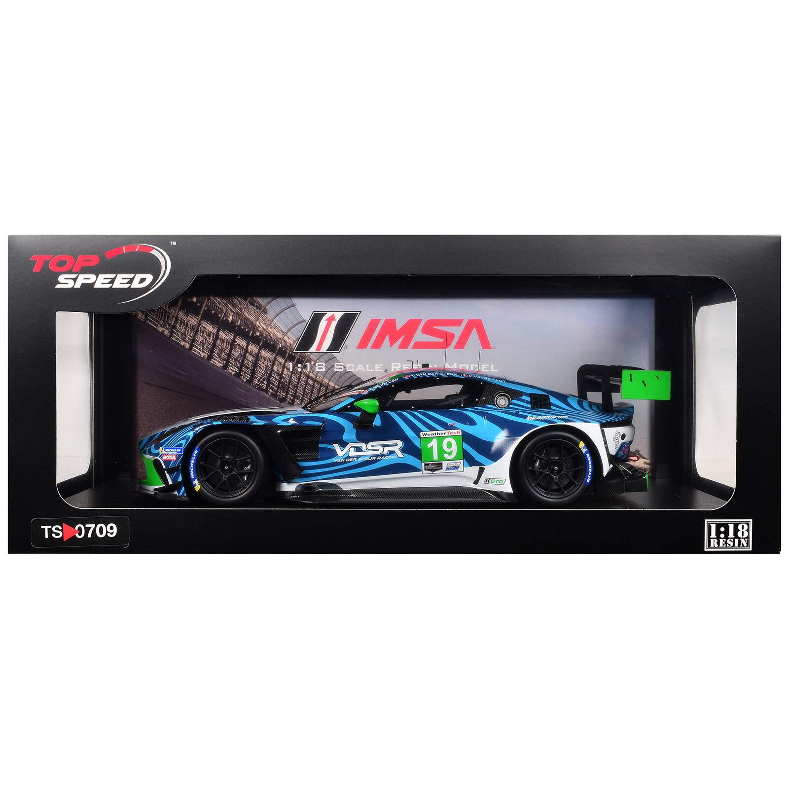 - TOP SPEED IMSA 1:18 SCALE, Rea MADEL K
- 1 A VOSR MLE
- 19 1 RID
- TS0709 1:18 RESIN