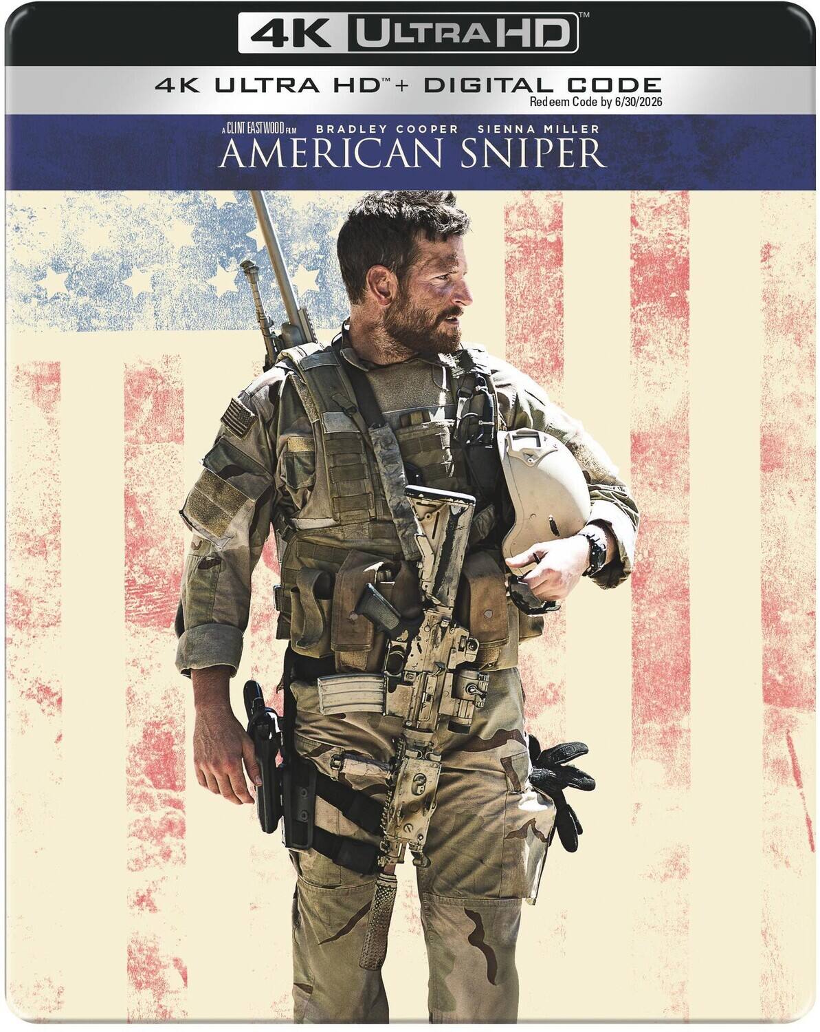 Alt View 1. American Sniper (Steelbook)   - 4K Blu-Ray.