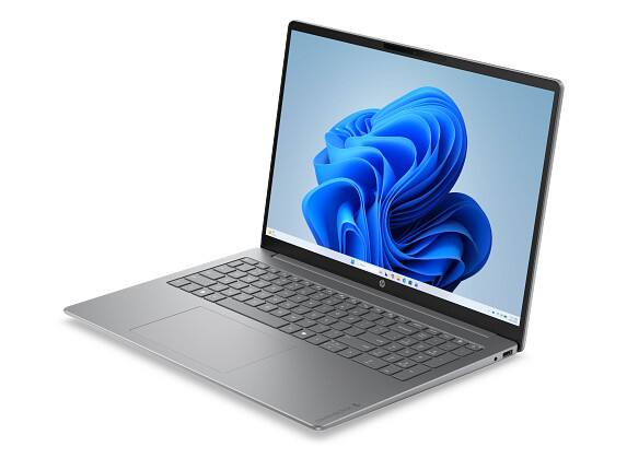 Left. HP - HP OmniBook 5 Laptop Computer 16" 2K AMD Ryzen 7 16 GB memory;512 GB SSD - Meteor silver aluminum.