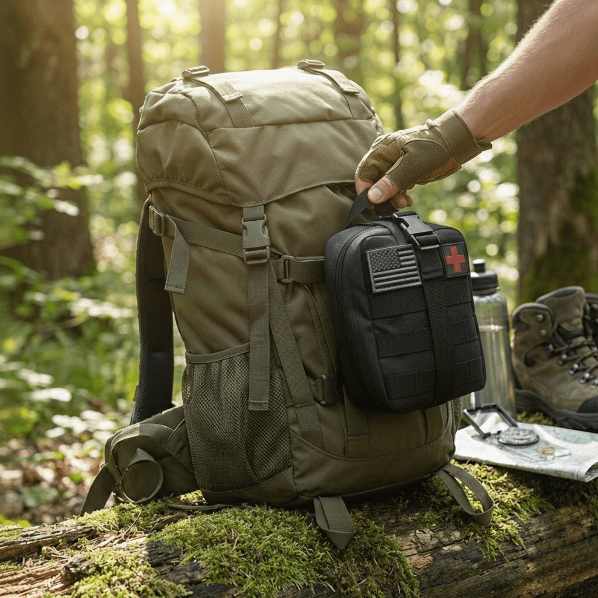 Alt View 1. XGear Tactical - Small Tactical First Aid Bag IFAK Pouch - Black.