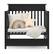 Alt View 11. Storkcraft - Petal 4-in-1 Convertible Mini Crib - Black.