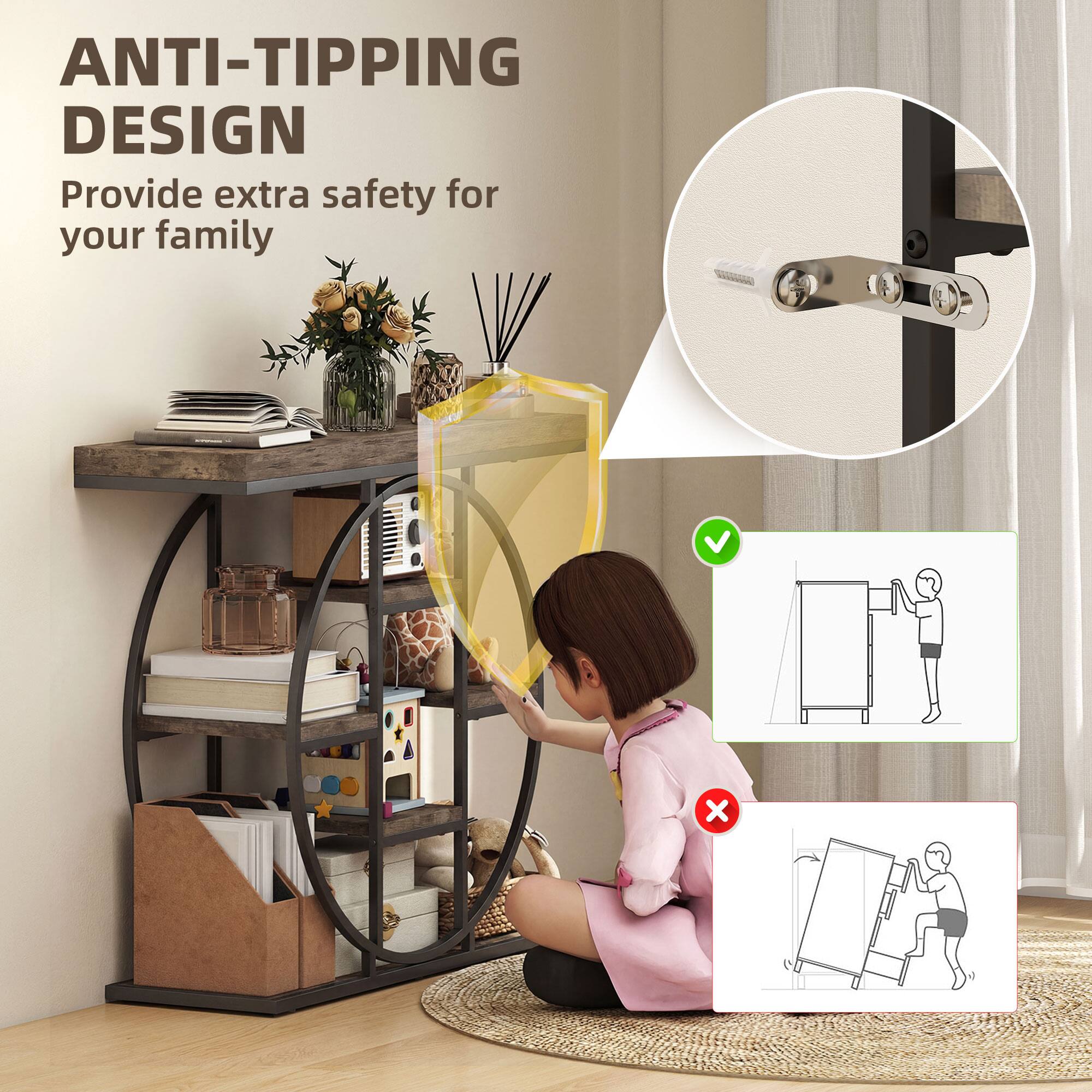 ANTI-TIPPING DESIGN  
Provide extra safety for your family