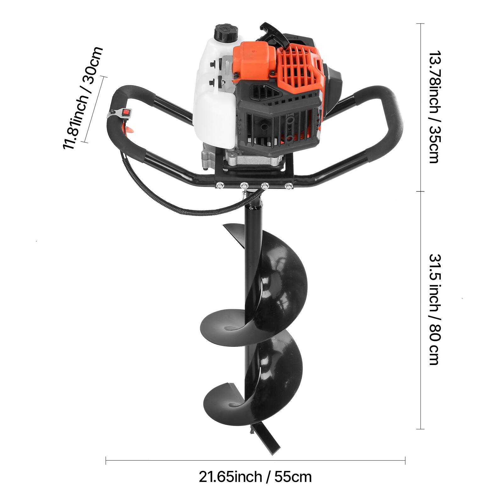 30cm / 11.81inch  
13.78inch / 35cm  
31.5 inch / 80 cm  
21.65inch / 55cm